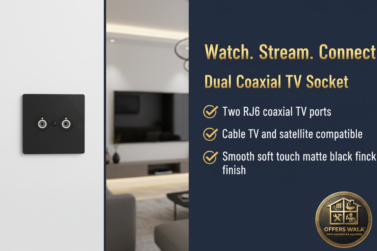 Dual Coaxial TV Socket Lifestyle – A+ Lifestyle Panel