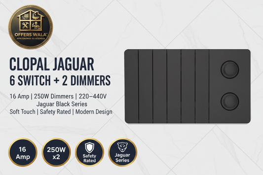 Clopal Jaguar Black 6+2 Dimmers – Hero Banner A+ Image