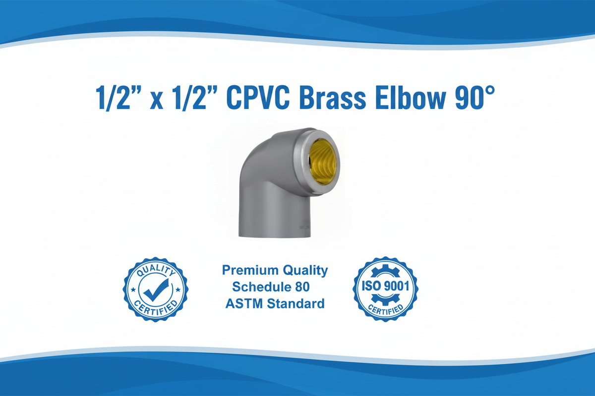 CPVC Brass Elbow 90° - ASTM SCH-80 Schedule 80 Premium Quality