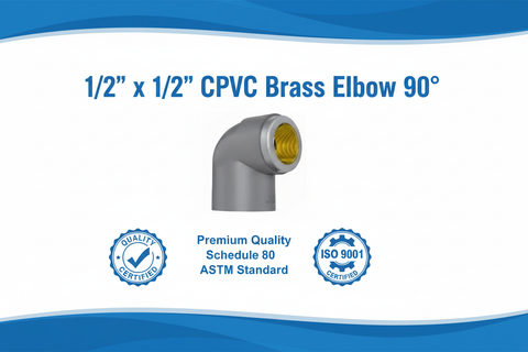 CPVC Brass Elbow 90° - ASTM SCH-80 Schedule 80 Premium Quality
