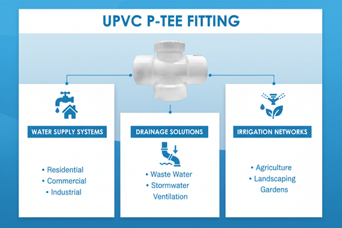 UPVC P-Tee Applications - Water Supply, Drainage, Irrigation Systems