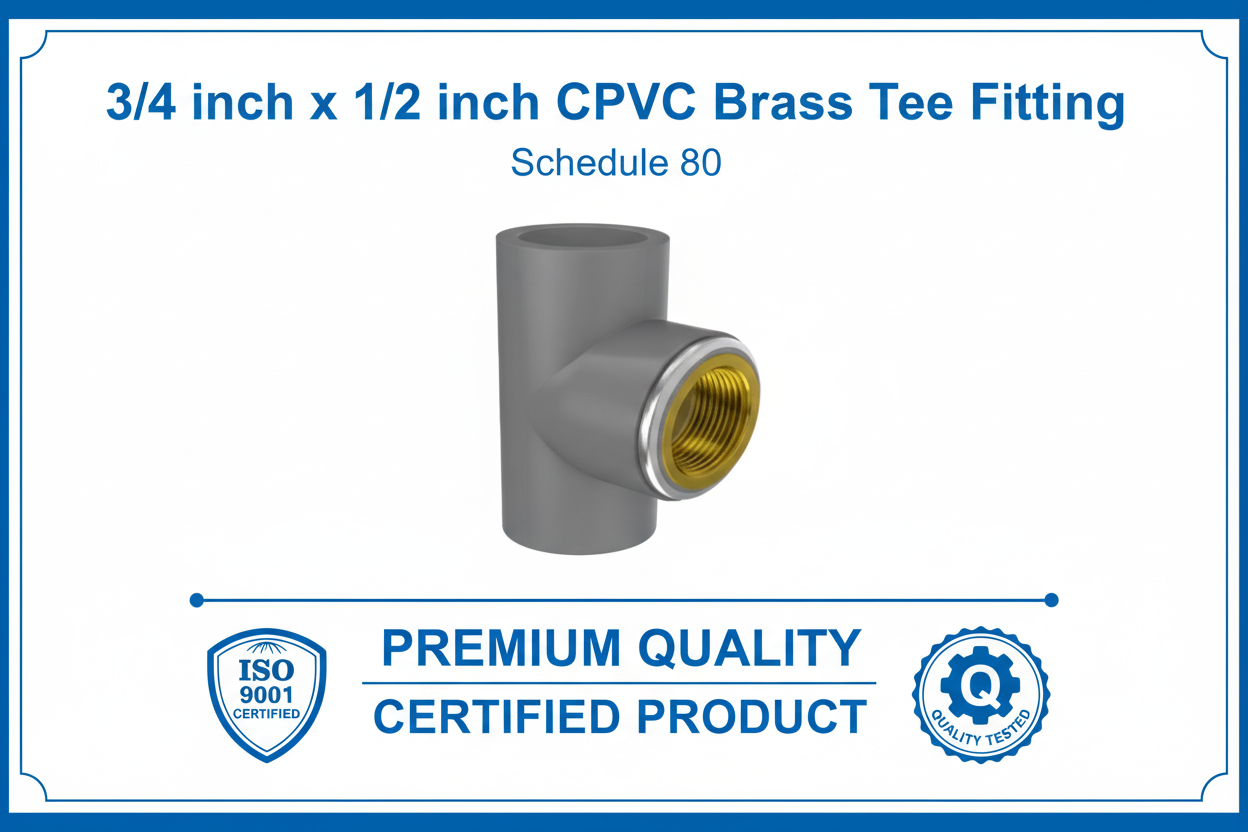 CPVC Brass Tee - SCH-80 Schedule 80 Premium Quality
