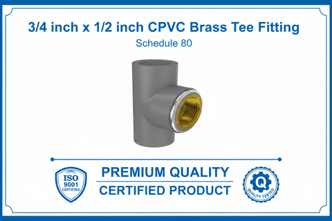 CPVC Brass Tee - SCH-80 Schedule 80 Premium Quality