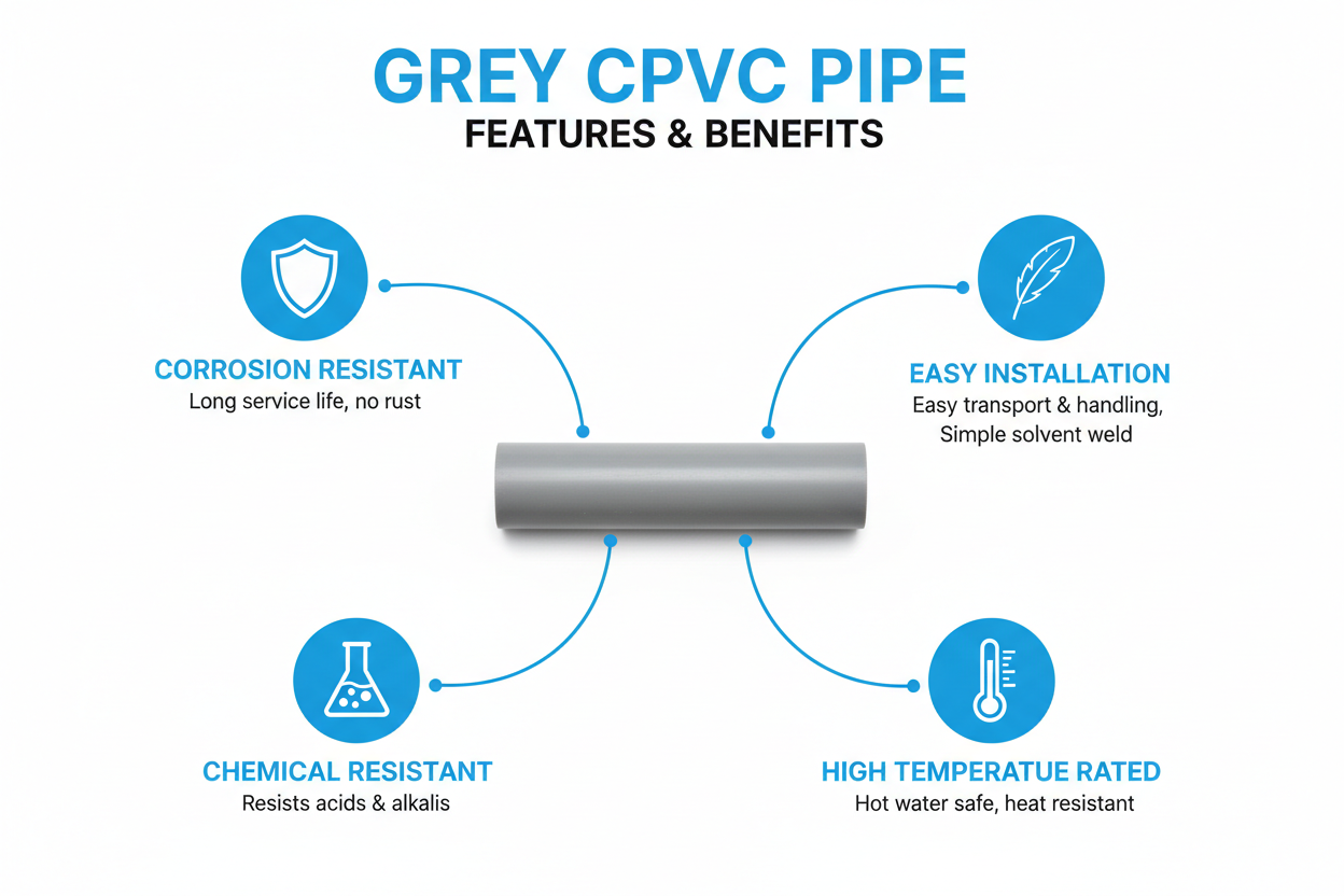 Grey CPVC Pipe Features and Benefits