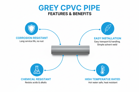 Grey CPVC Pipe Features and Benefits