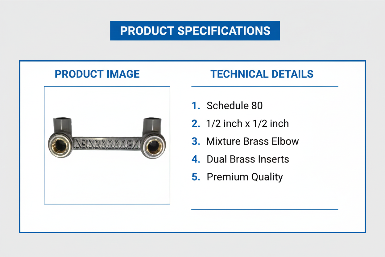 CPVC Mixture Brass Elbow Technical Specifications - Schedule 80