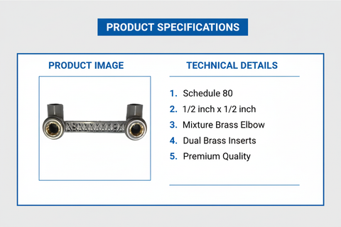 CPVC Mixture Brass Elbow Technical Specifications - Schedule 80