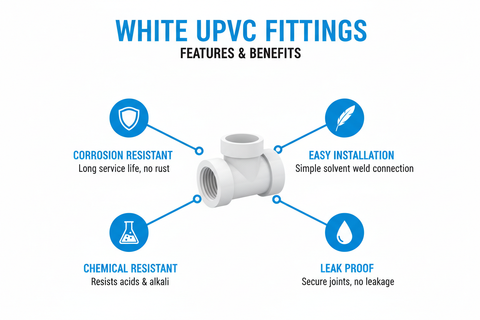 White UPVC Fittings Features and Benefits