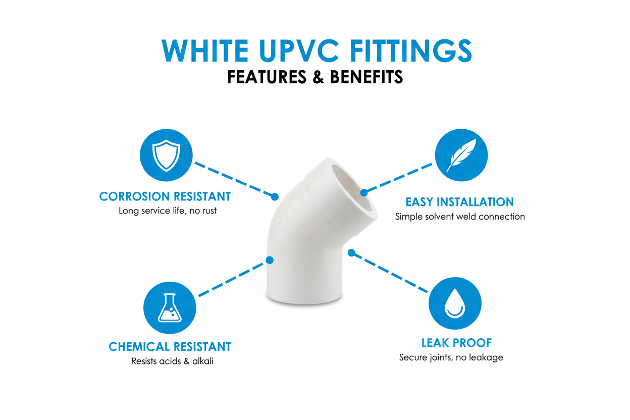 White UPVC Fittings Features and Benefits