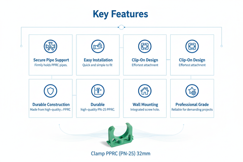 Clamp PPRC PN-25 32mm Product Features