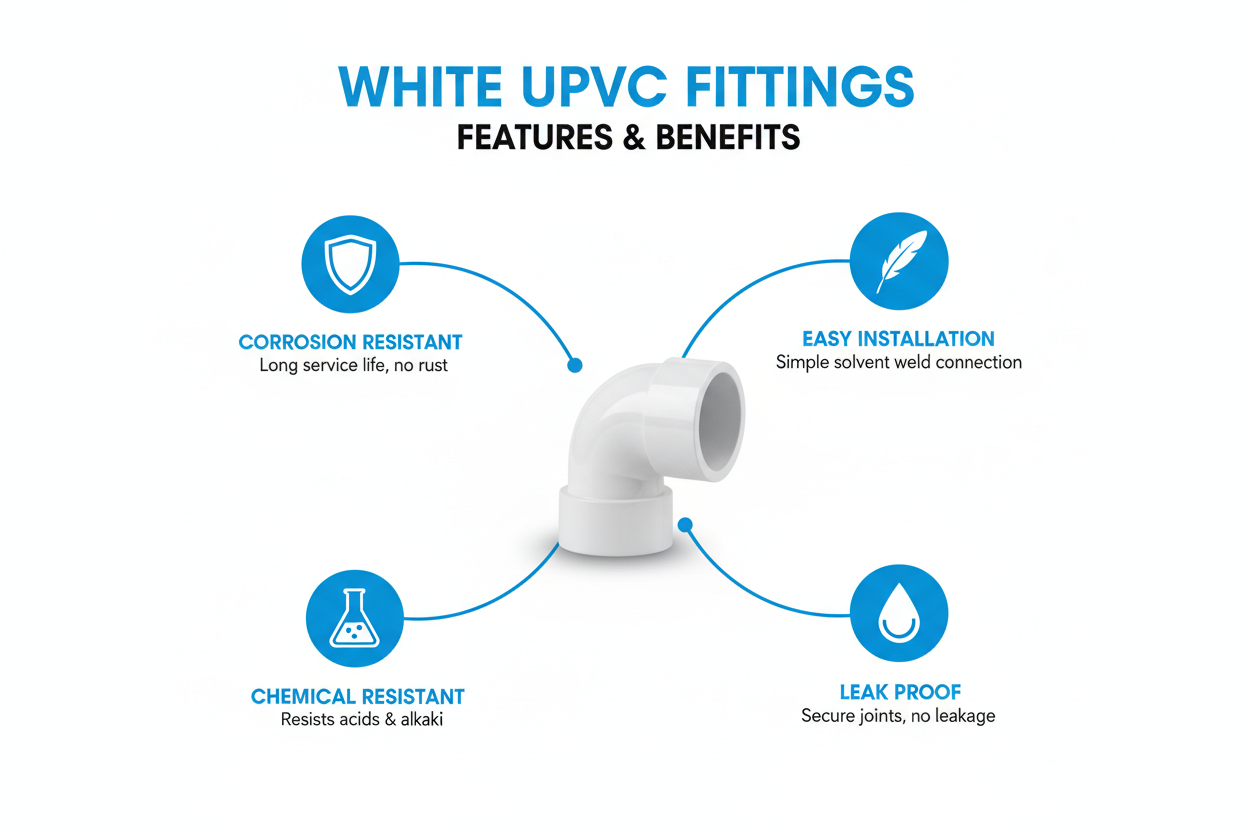 White UPVC Fittings Features and Benefits