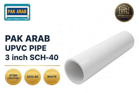 Pak Arab UPVC Pipe 3 inch SCH-40 White Hero Banner