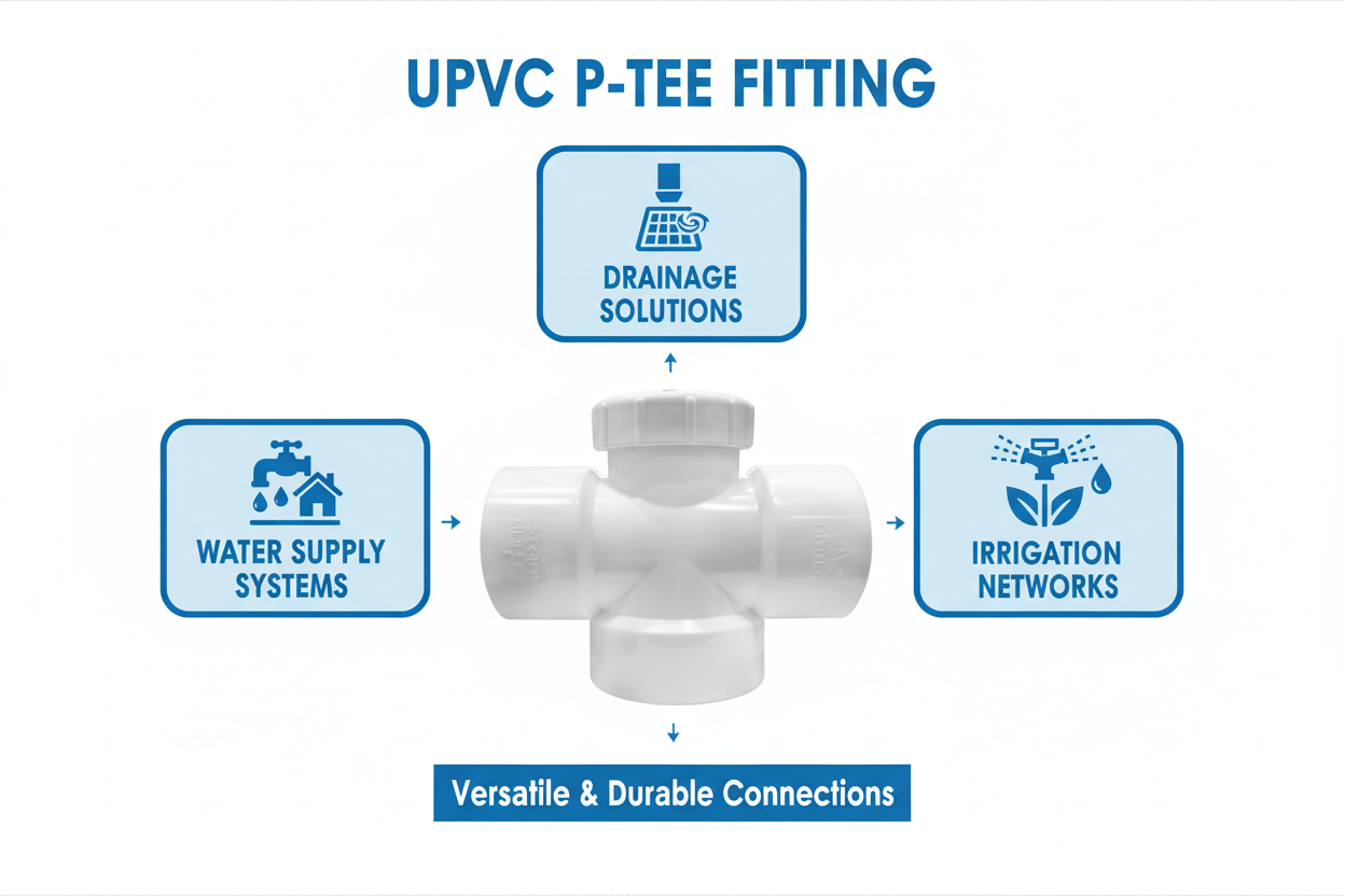 UPVC P-Tee Applications - Water Supply, Drainage, Irrigation Systems