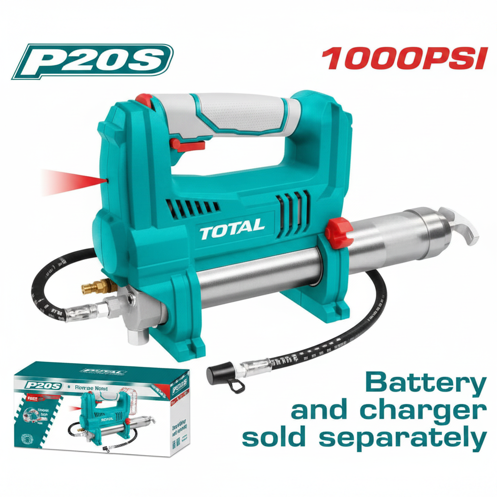 20V Cordless Grease Gun TGGLI2010 – 1000 PSI P20S Battery-Powered Grease Gun available in Karachi | Offers Wala