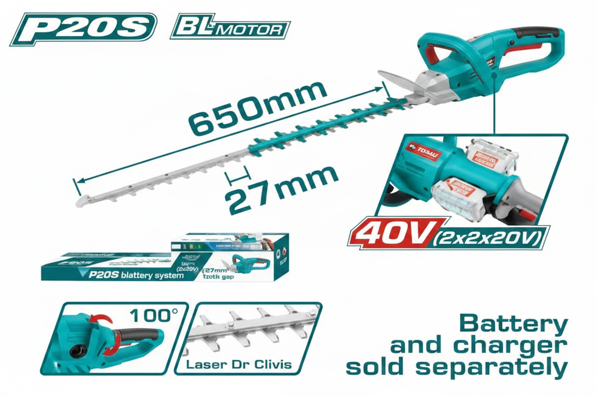 40V Brushless Cordless Hedge Trimmer THTLI40028 – Buy Online in Karachi, Pakistan | Best Price & Fast Delivery