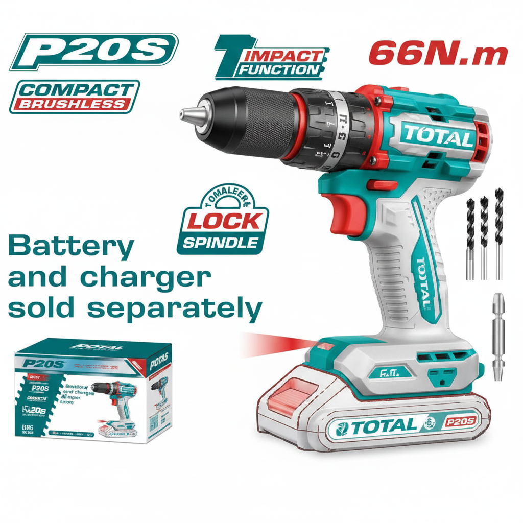 20V Brushless Cordless Impact Drill 66Nm – Buy Online in Karachi | Offers Wala