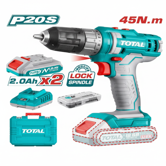 TOTAL P20S 20V Cordless Drill 45Nm – Buy Online in Karachi | Offers Wala