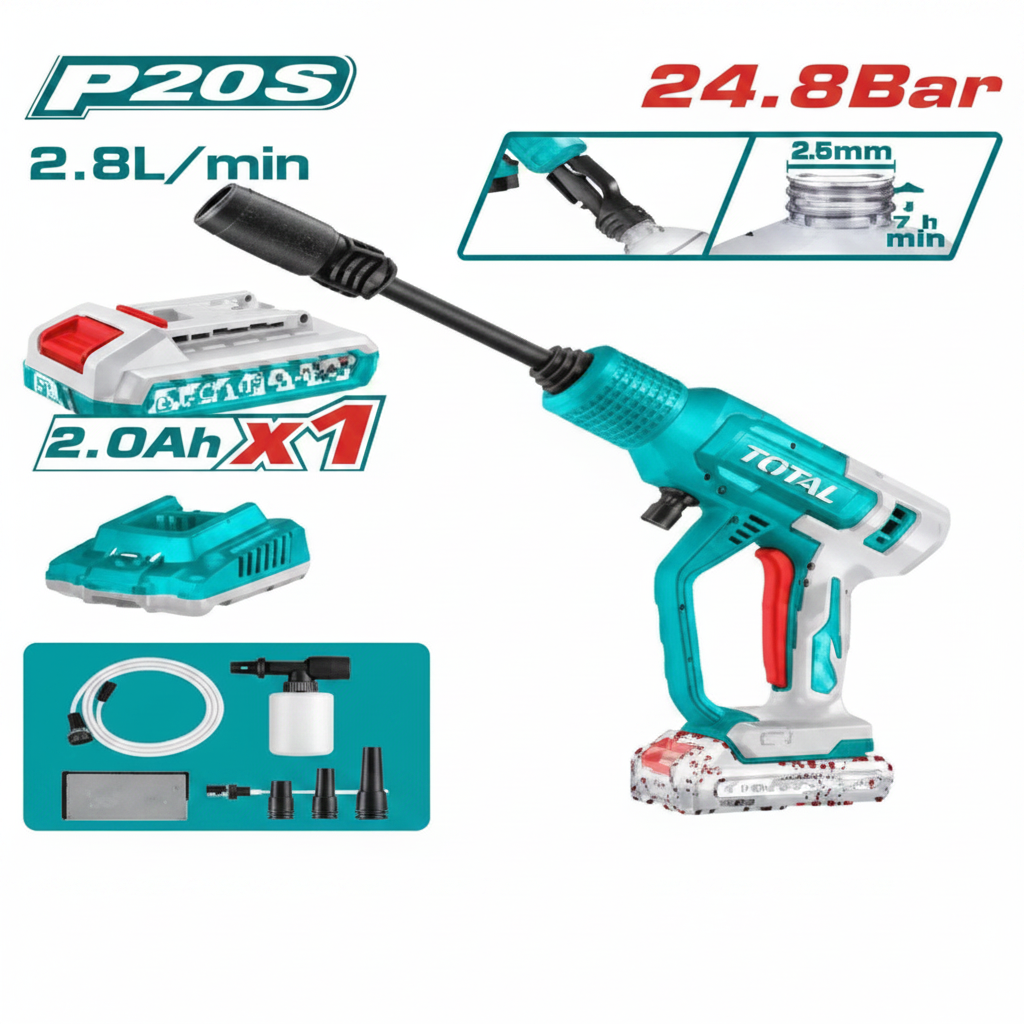 20V Cordless Pressure Washer for sale in Karachi – portable high-pressure car and bike washer available online at Offers Wala Pakistan
