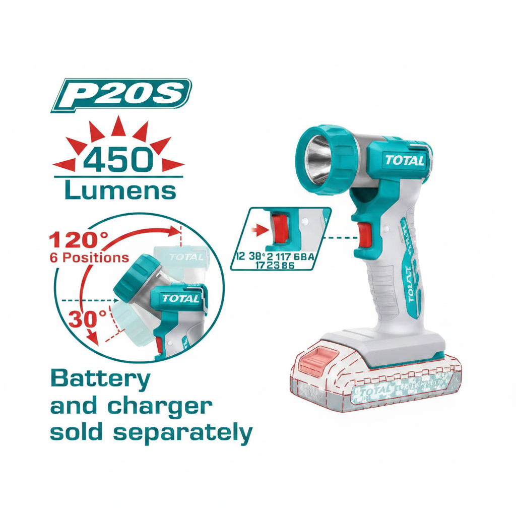 20V Cordless LED Work Lamp TWLI2058 – Portable Rechargeable Work Light Available in Karachi | Offers Wala