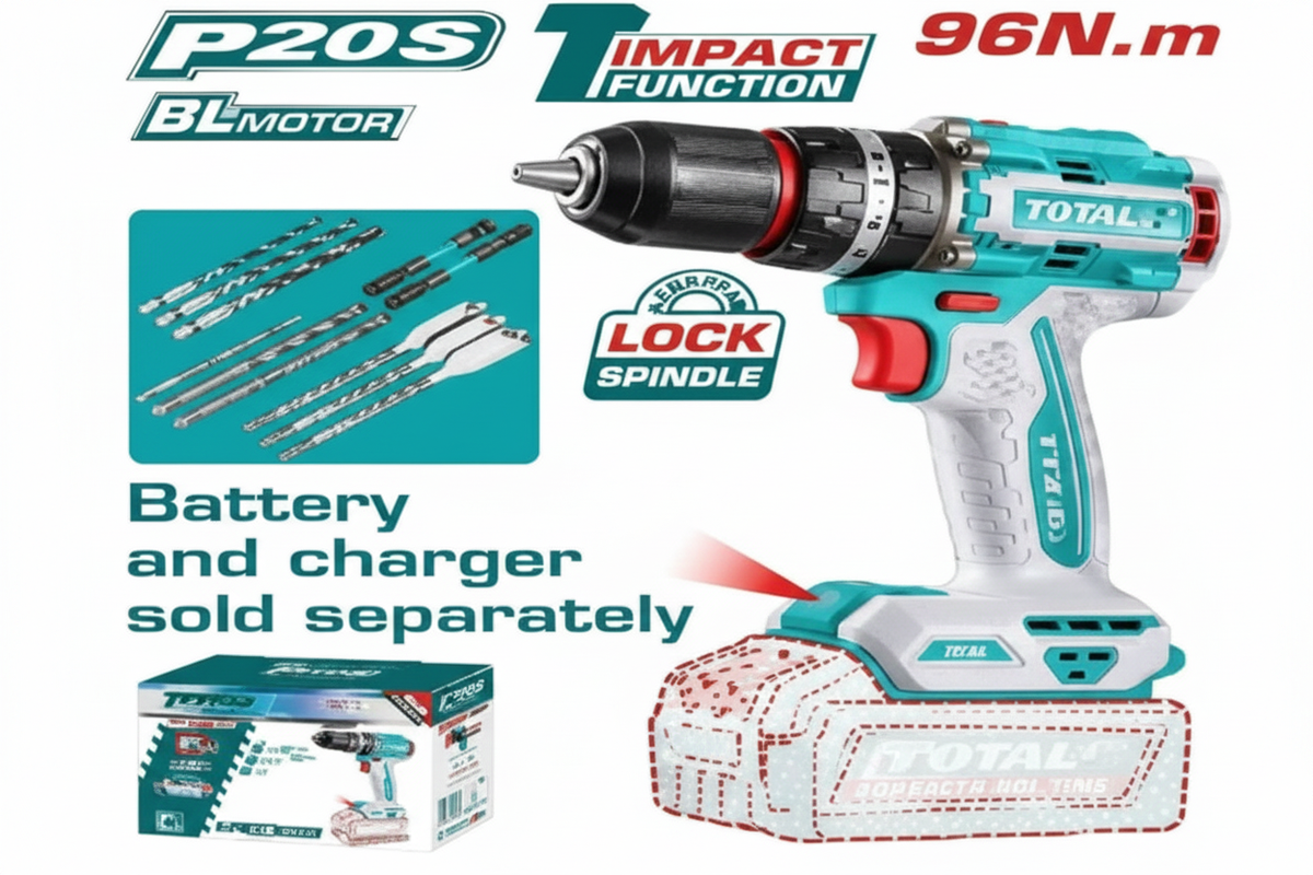 P20S 20V Brushless Cordless Impact Drill 96Nm – Buy Online in Karachi | Offers Wala