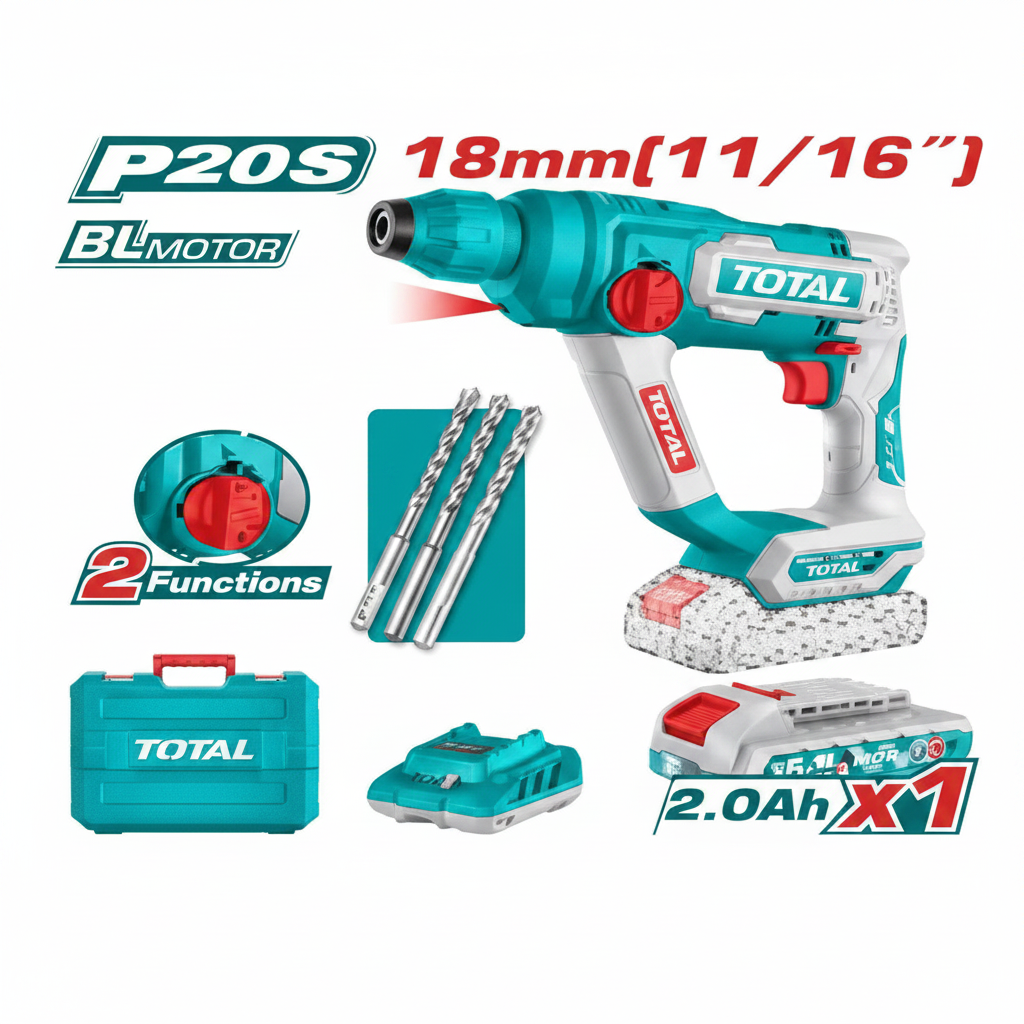 20V Brushless Rotary Hammer Drill TRHLI201881 – SDS Plus, 1.8J Impact, Buy