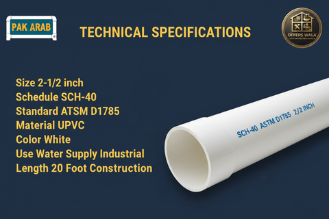 Pak Arab 2-1/2 inch SCH-40 Tech Specs - No Price