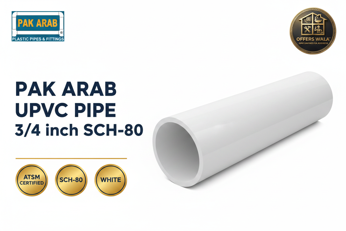 Pak Arab 3/4 SCH-80 White Hero Banner - No Price