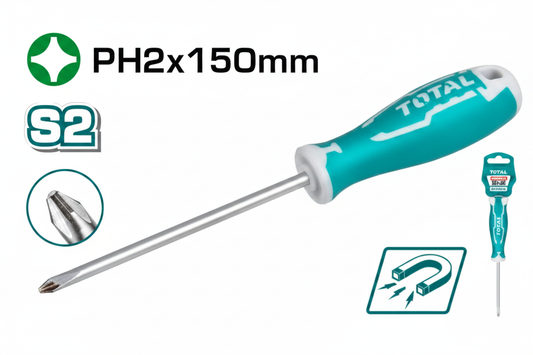 Phillips PH2 Screwdriver 150mm THT26PH2150 – S2 Steel Hand Tool | Buy in Karachi