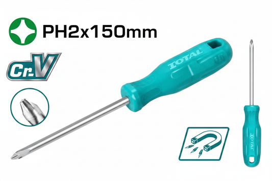 Phillips Screwdriver PH2 Cr-V Steel 150mm – Buy in Karachi | THTDC2266 | Offers Wala