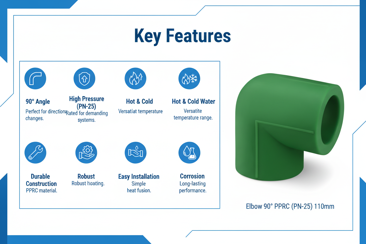 Product Features - 110mm Elbow 90°