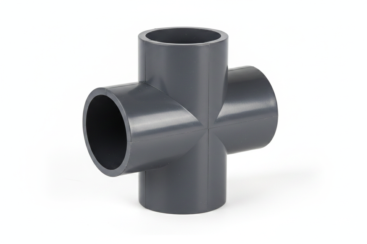 GI Cross Pipe Fitting 1/2 inch – 4-way threaded BSP fitting available in Karachi at Offers Wala