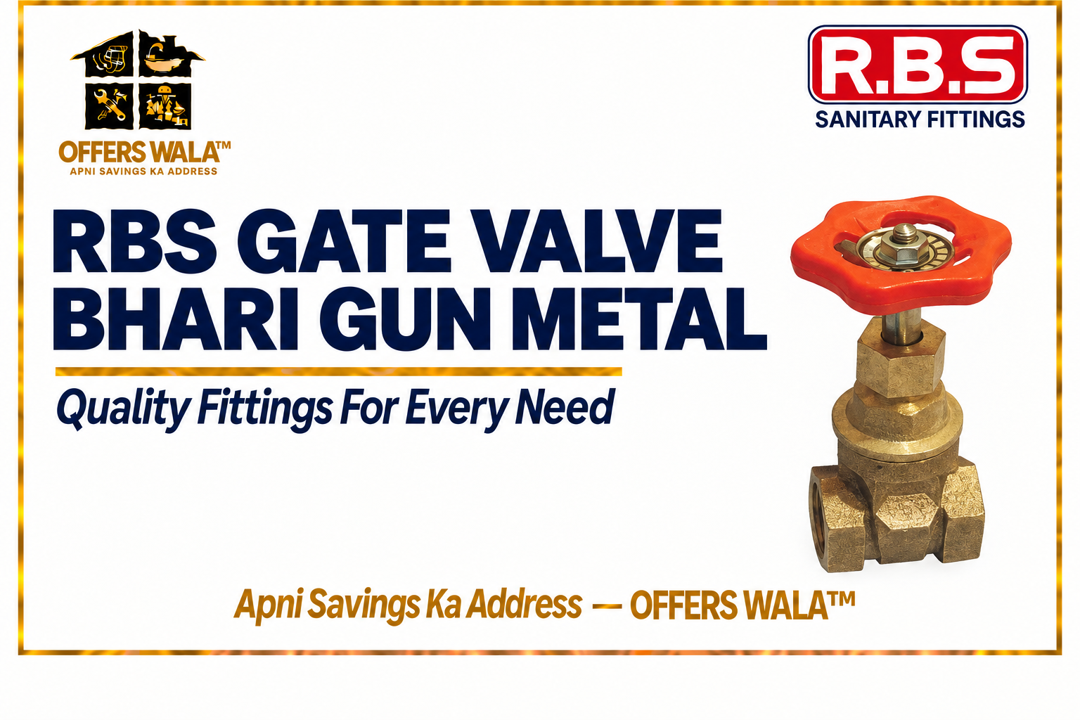 RBS Gate Valve Bhari Gun Metal banner