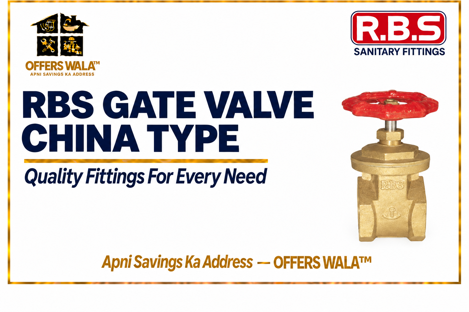 RBS Gate Valve China Type banner