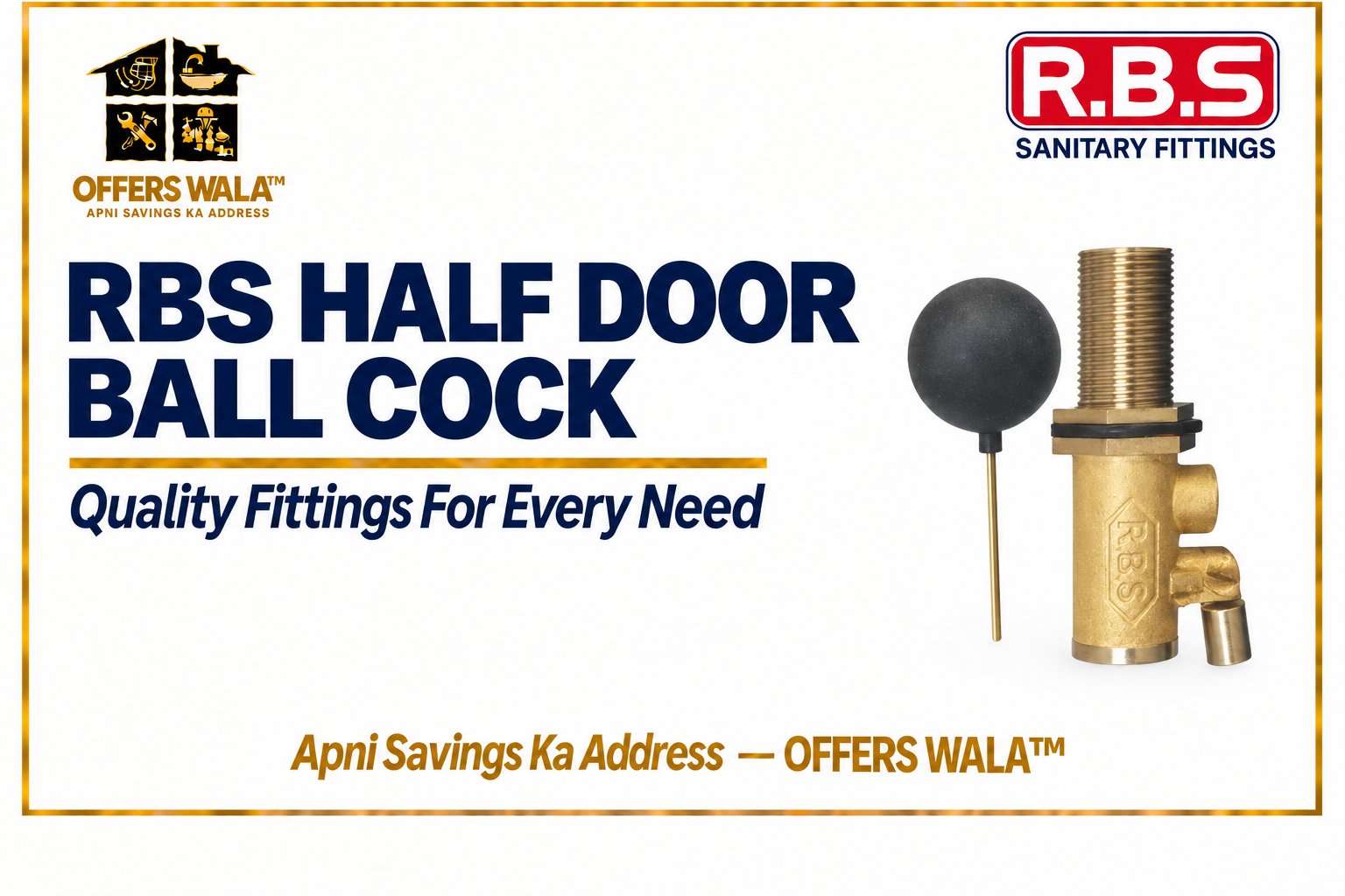 RBS Half Door Ball Cock banner