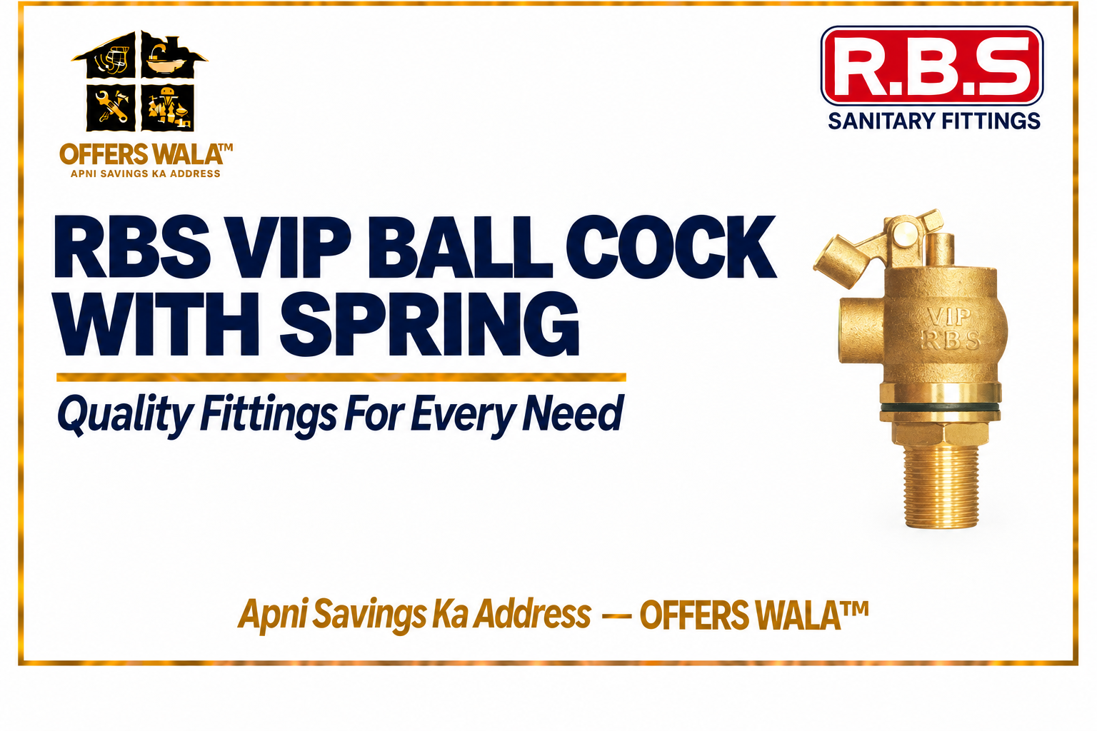 RBS VIP Ball Cock With Spring banner