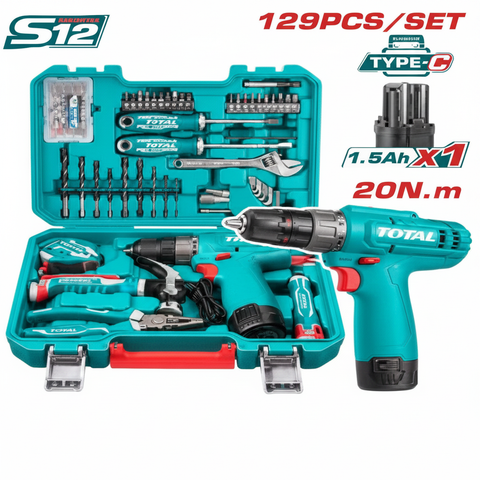 129 Pcs Tools Set THKTHP11292 with 12V Cordless Drill – Best Tool Kit Price in Karachi
