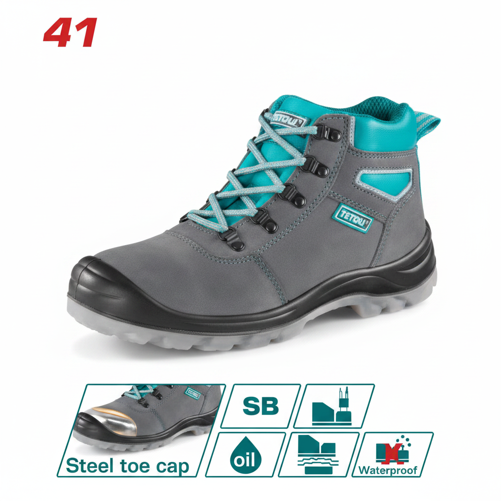 TOTAL TSP201SB Steel Toe Cap Safety Boot Size 41 – SB Rated, Oil & Waterproof Work Boot in Karachi