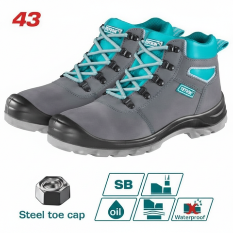 Tetron TSP201SB Steel Toe Cap Safety Boots Size 43 – SB Rated, Oil Resistant, Waterproof – Buy Safety Shoes in Karachi