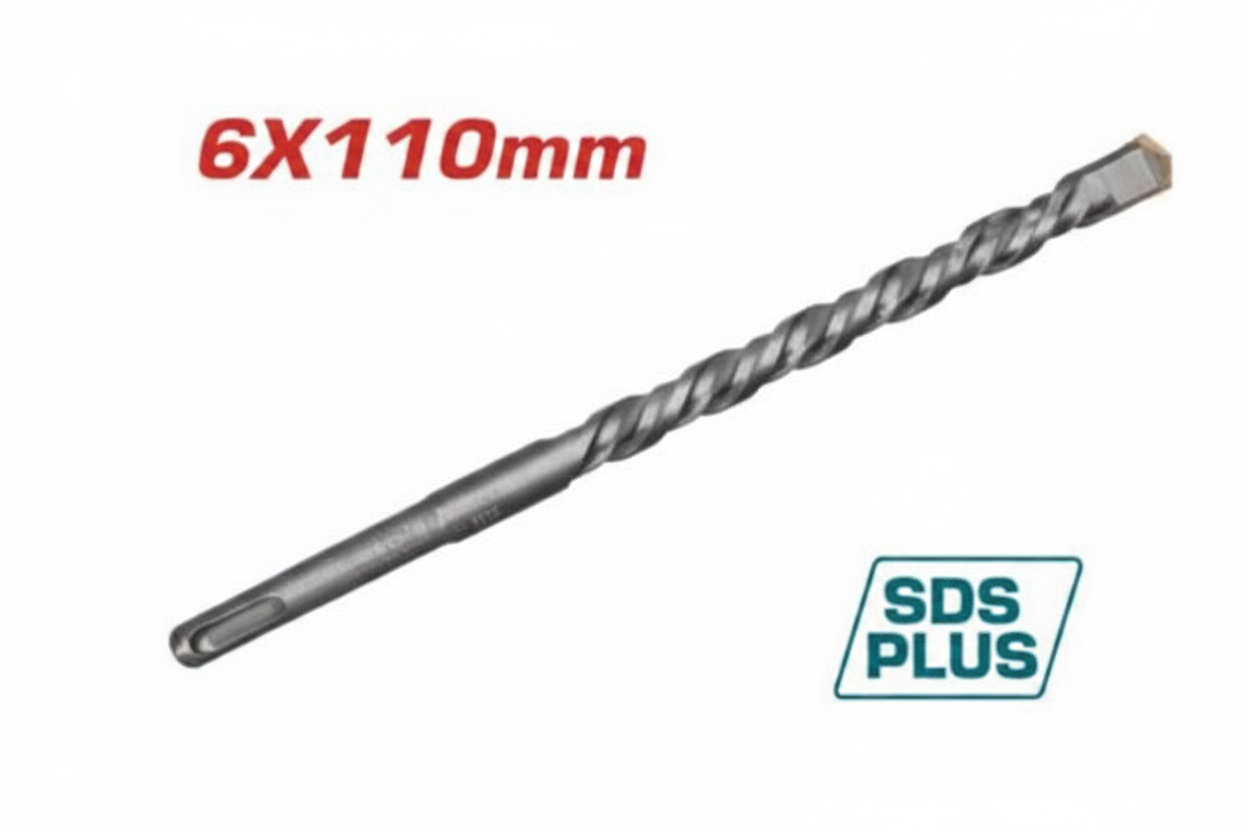 SDS Plus Hammer Drill Bit 6x110mm Heavy Duty Concrete Masonry Bit – Available in Karachi