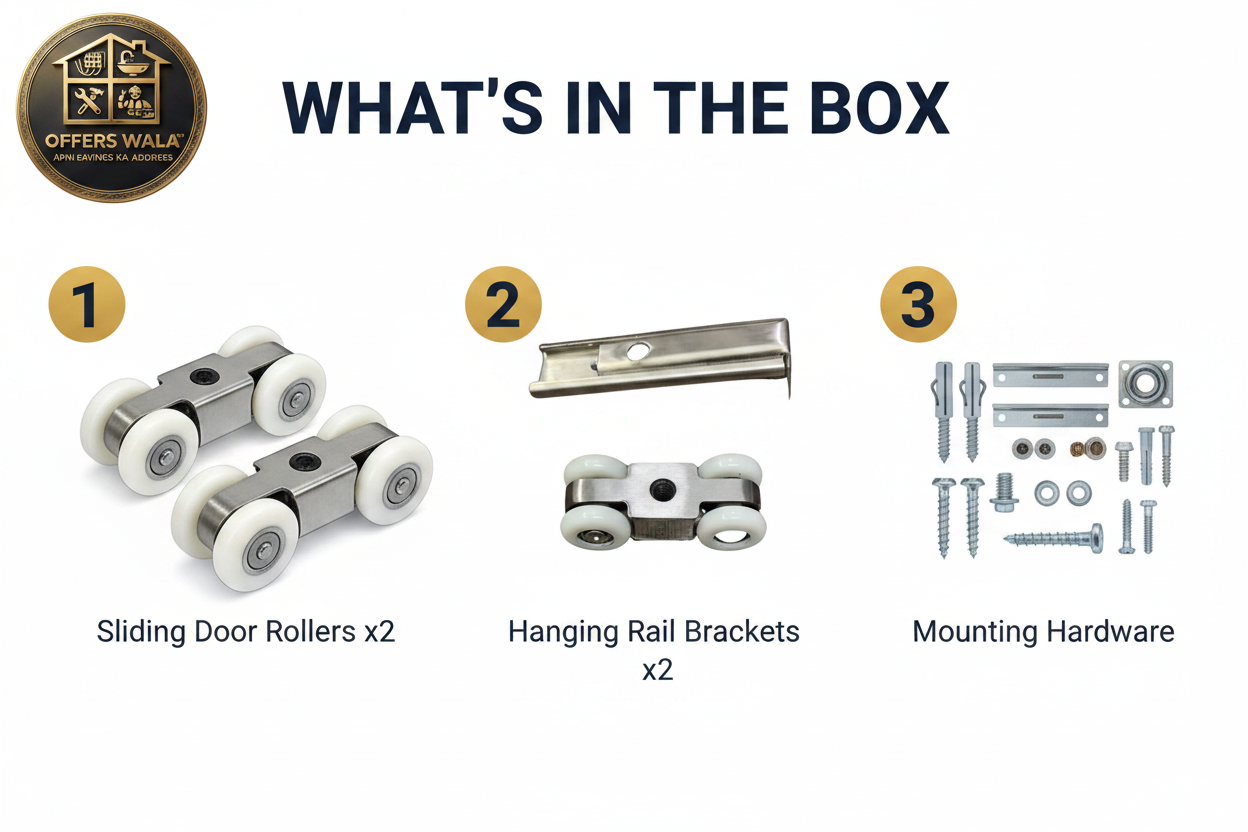 Sliding Door Roller – What's in the Box