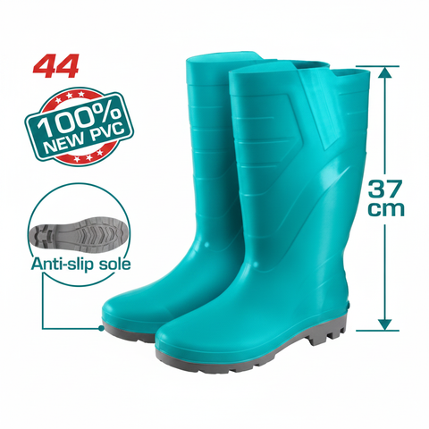 Teal PVC Rain Boots Size 44 | Waterproof Rain Boots for Men | Buy Online
