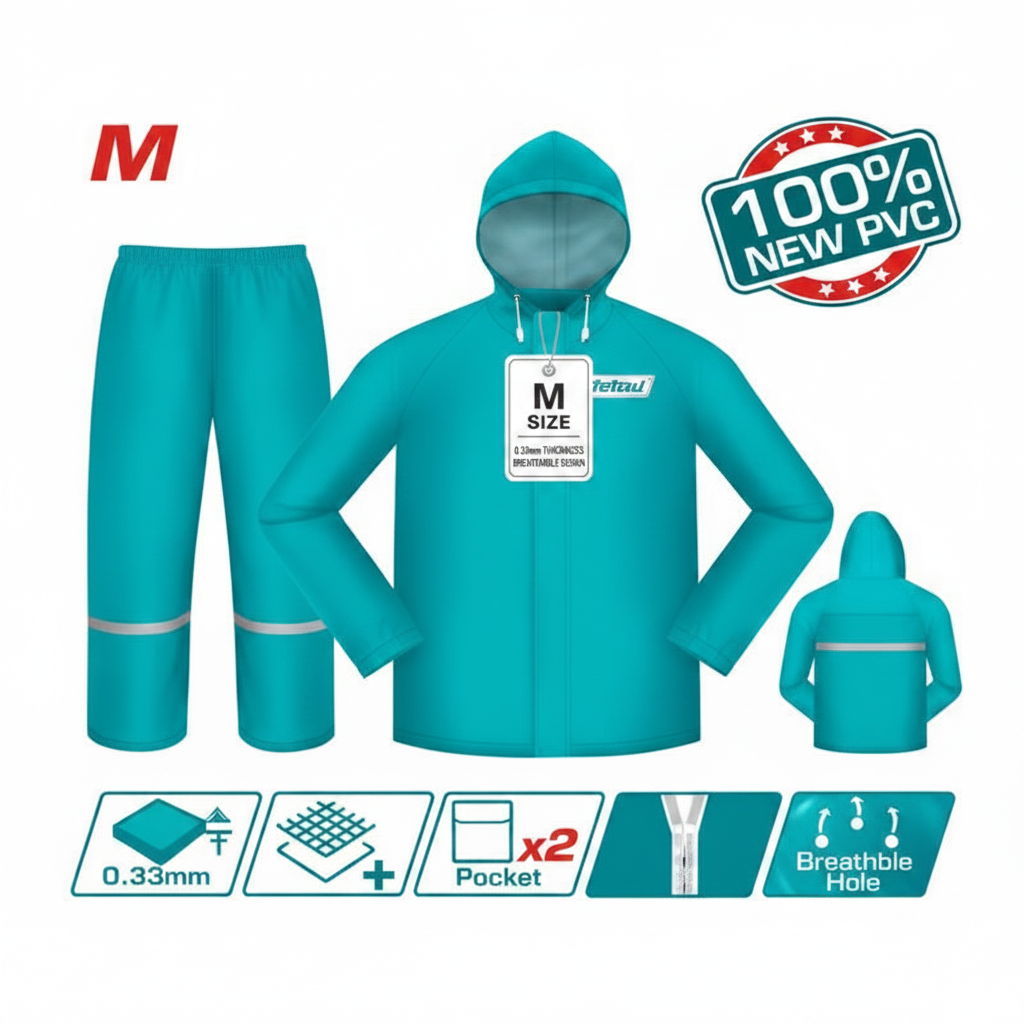 Rain Suit THTRS031 Size M – Waterproof PVC Raincoat for Men in Karachi