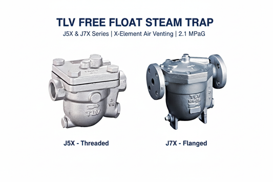 TLV Free Float Steam Trap Hero Banner - J5X Left, J7X Right
