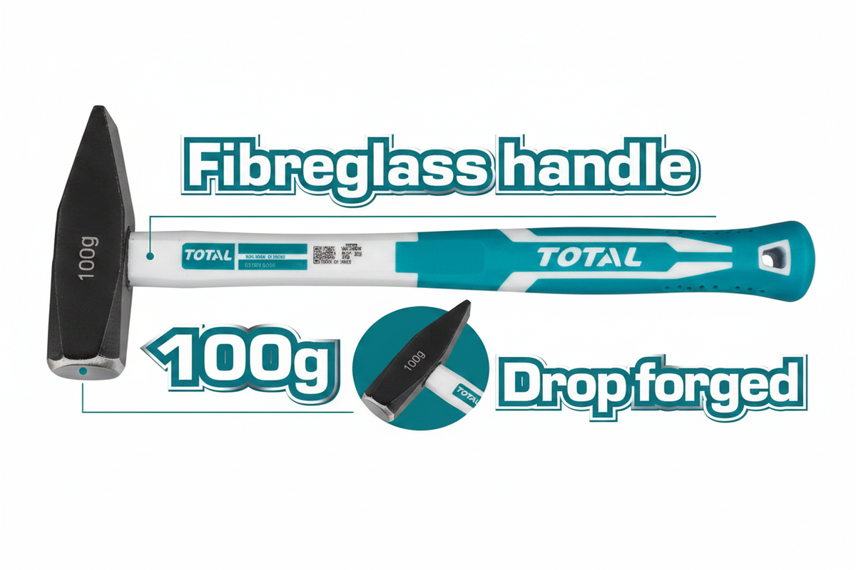 THT711006 Machinist Hammer – Drop-Forged 100g Carbon Steel with Fiberglass Handle | Buy in Karachi