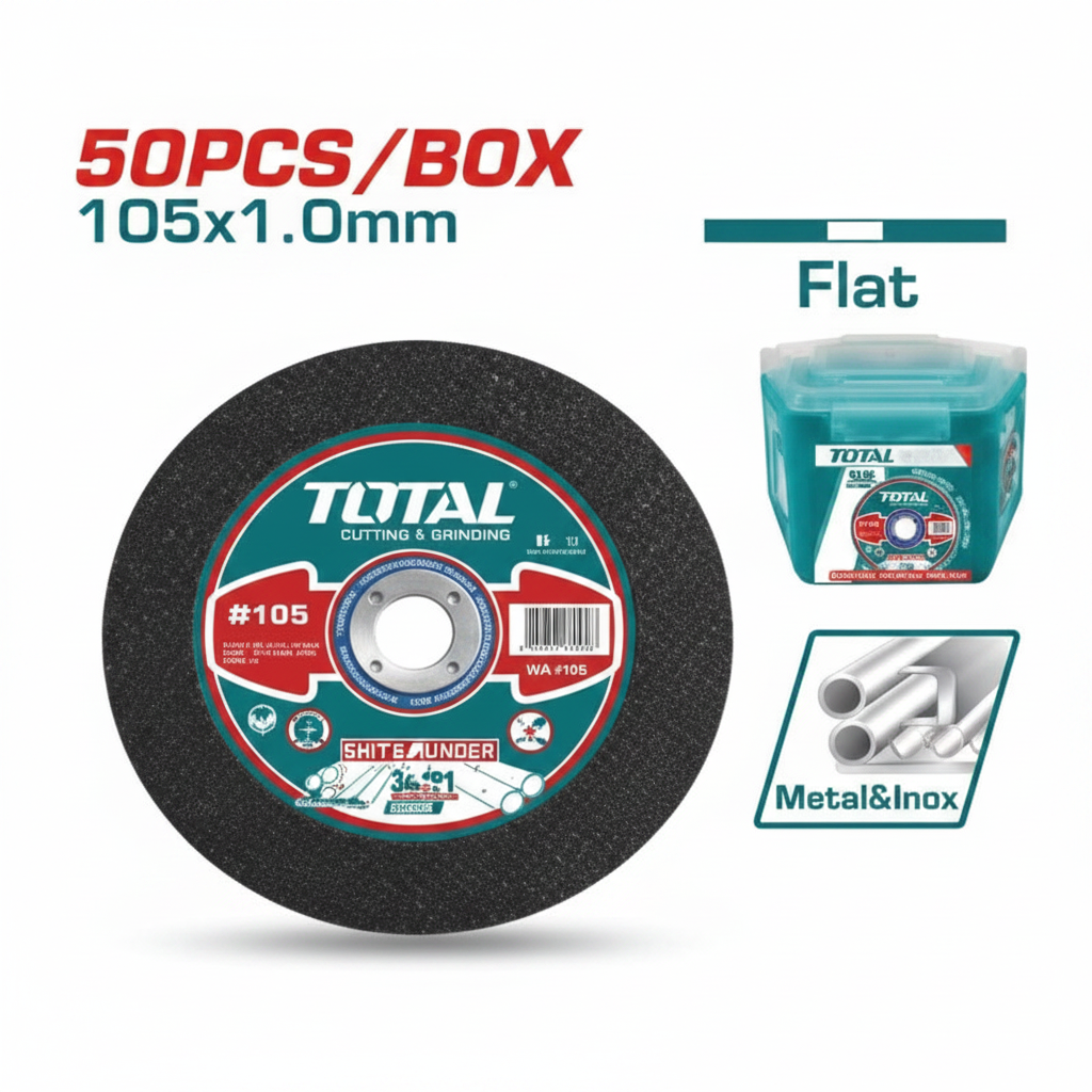 TOTAL 105x1.0mm Abrasive Metal & INOX Cutting Disc Set 50 Pcs – Buy in Karachi Pakistan