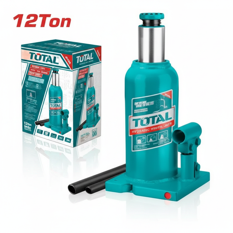 Total THT109122 12 Ton Hydraulic Bottle Jack in Karachi – Heavy Duty Workshop Jack with Safety Valve
