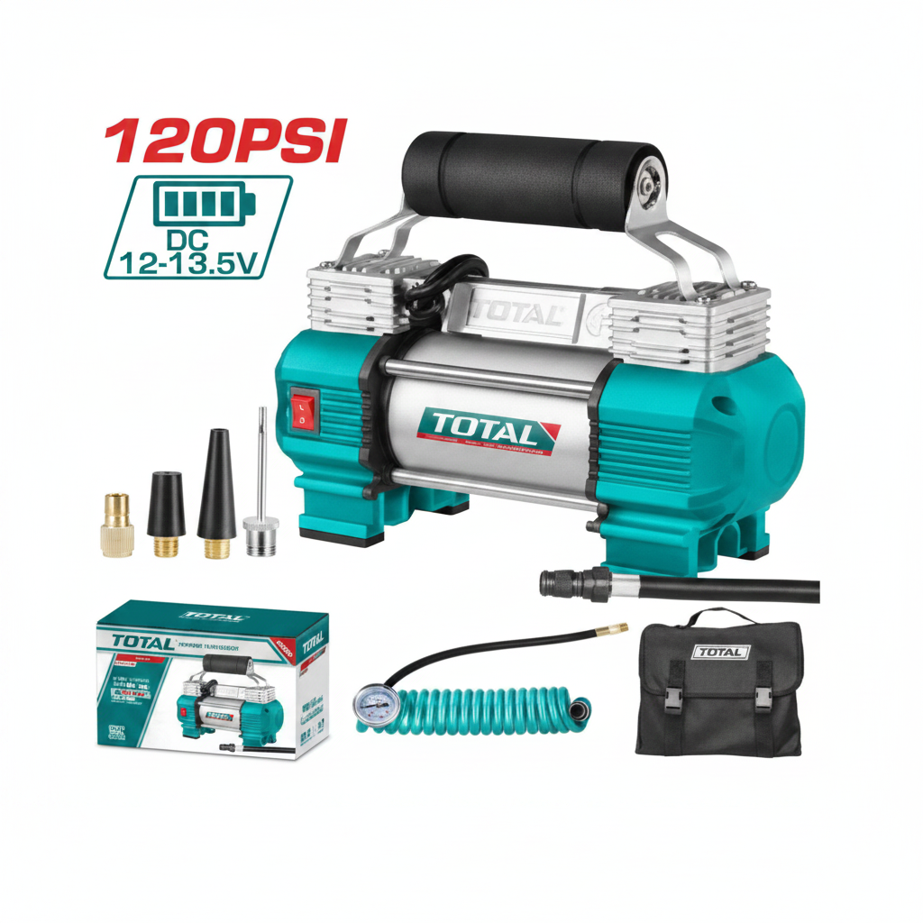TOTAL 120PSI Heavy Duty Air Compressor with Light – Buy in Karachi Pakistan