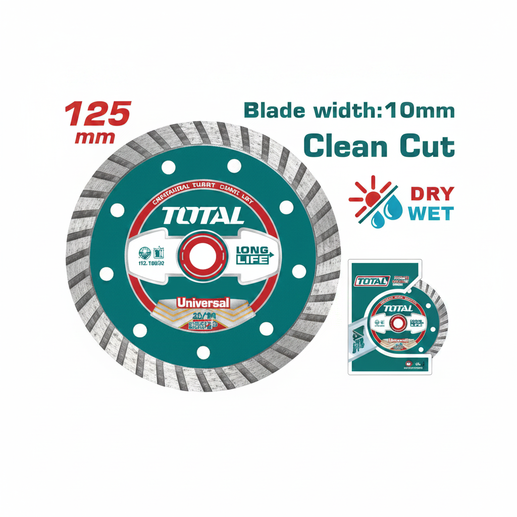 TOTAL 125mm Diamond Turbo Cutting Disc TAC2131253 – Best Price in Karachi
