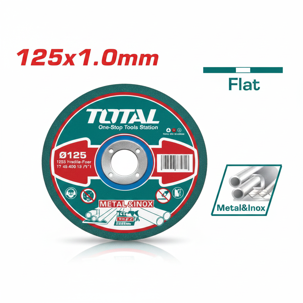 TOTAL 125x1.0mm Abrasive Metal & Inox Cutting Disc TAC2101251 – Buy in Karachi