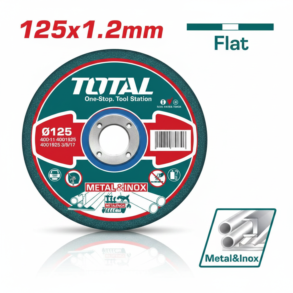 TOTAL 125mm x 1.2mm Metal Cutting Disc TAC2211253 – Abrasive Cutting Wheel for Metal | Buy in Karachi